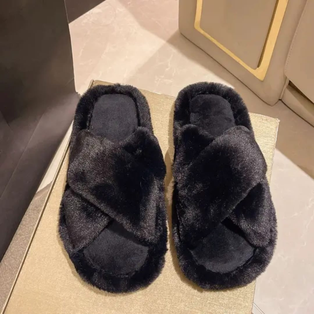 Crossband fur slides
