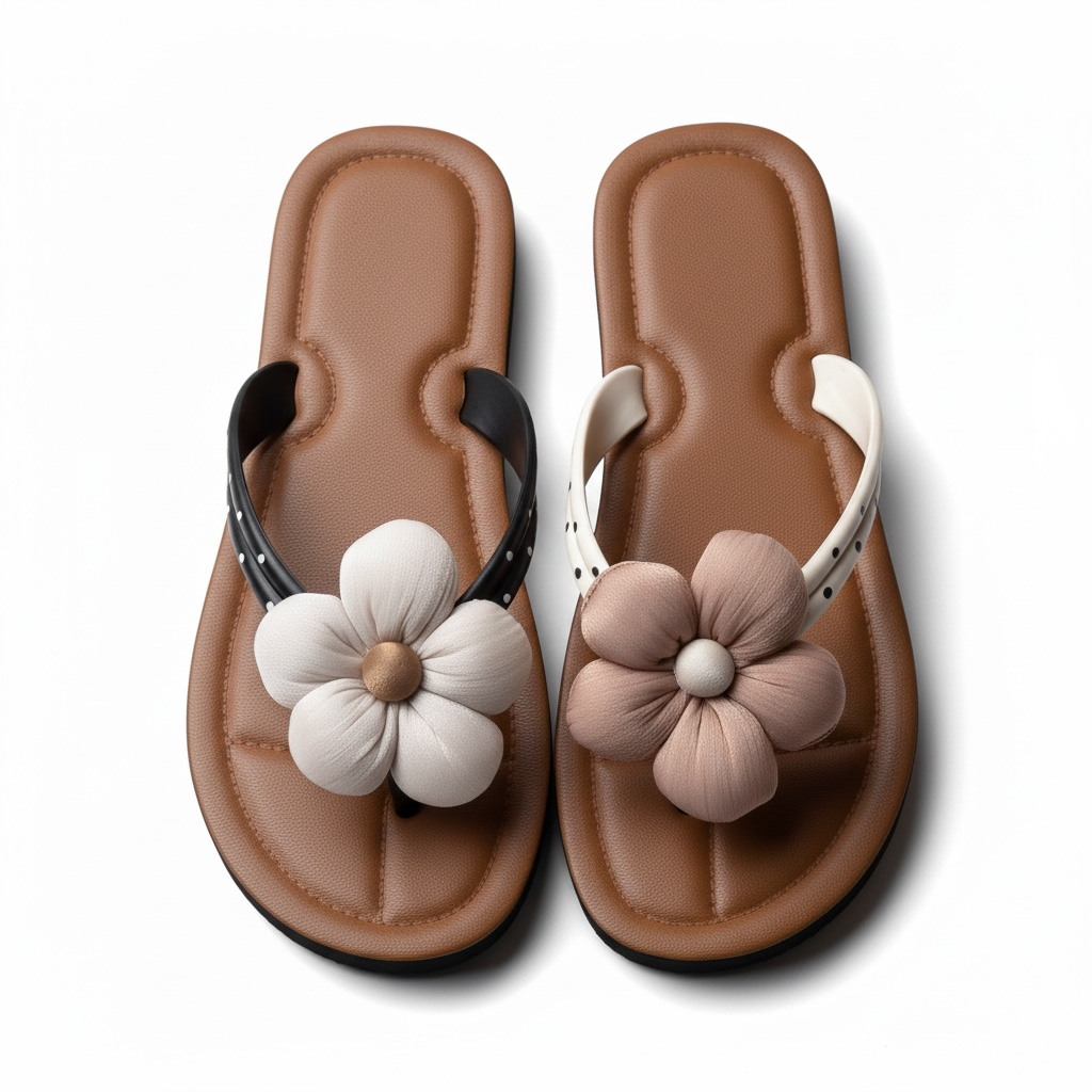 Polka flower beige