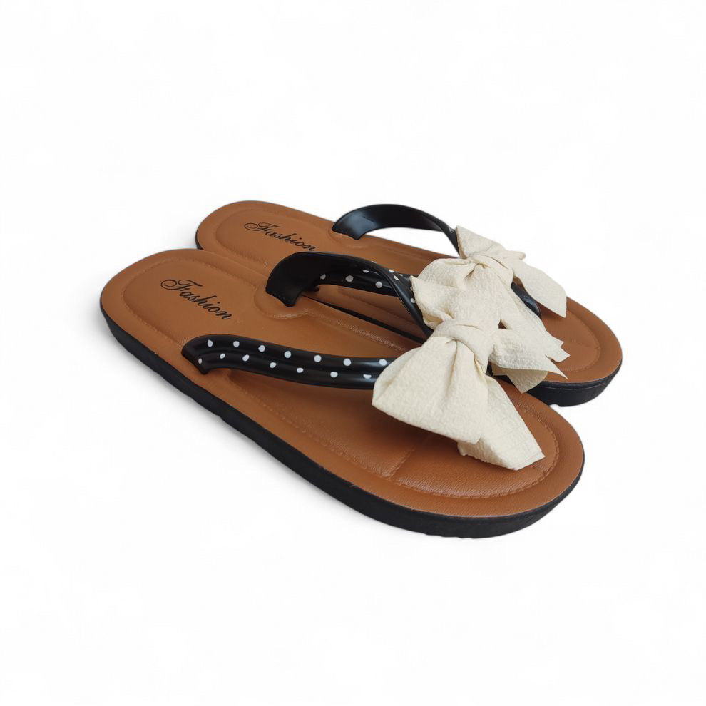 Polkadot flipflop black