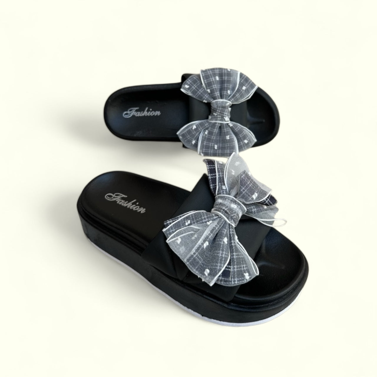Checked tie slides