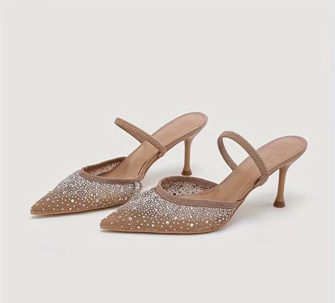 Mesh stiletto heels