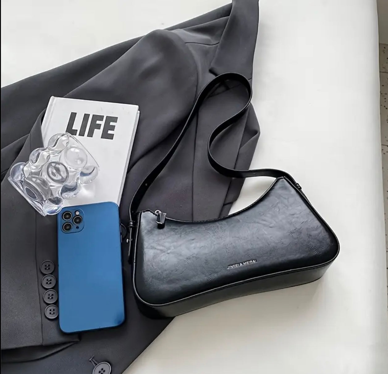 Sleek minimalist shoulder bag