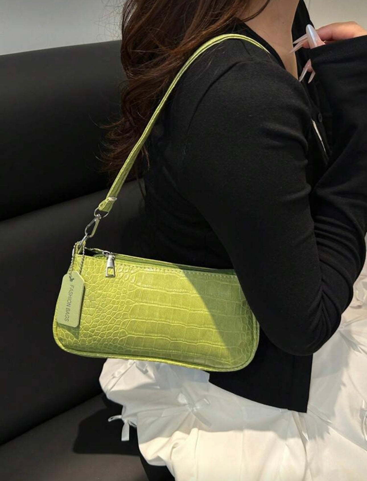 Crocodile embossed style bag