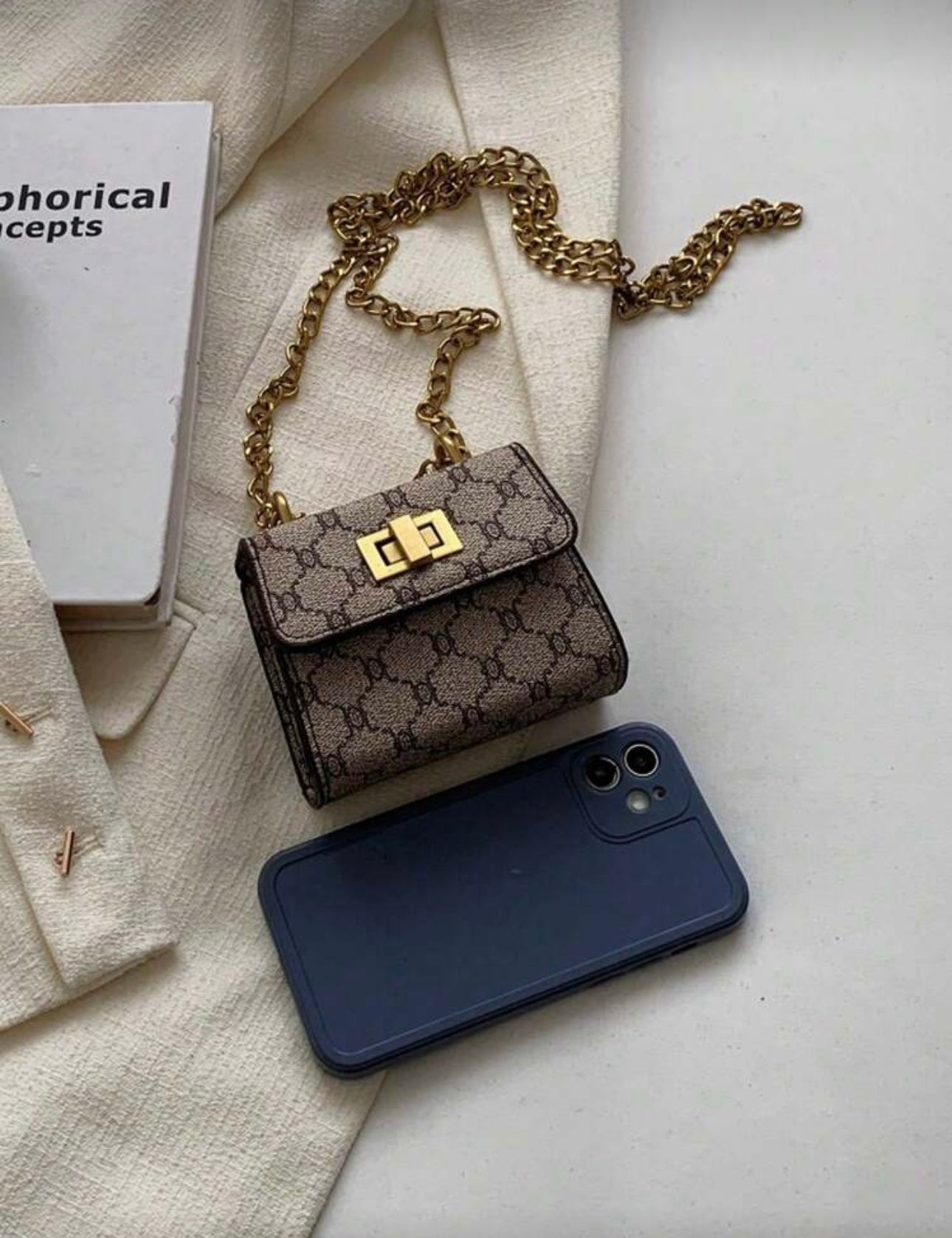 Mini square geometric bag