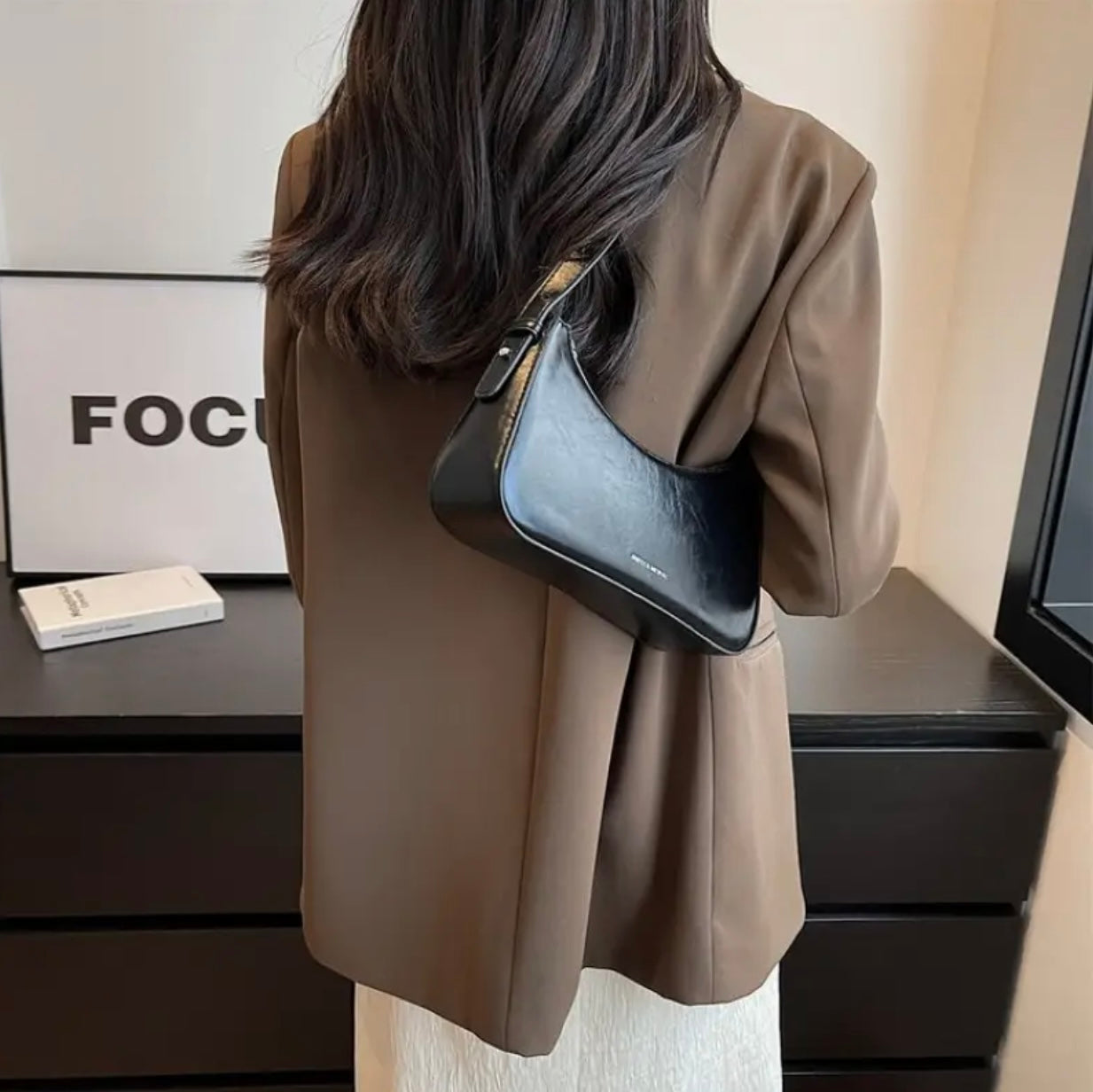 Sleek minimalist shoulder bag