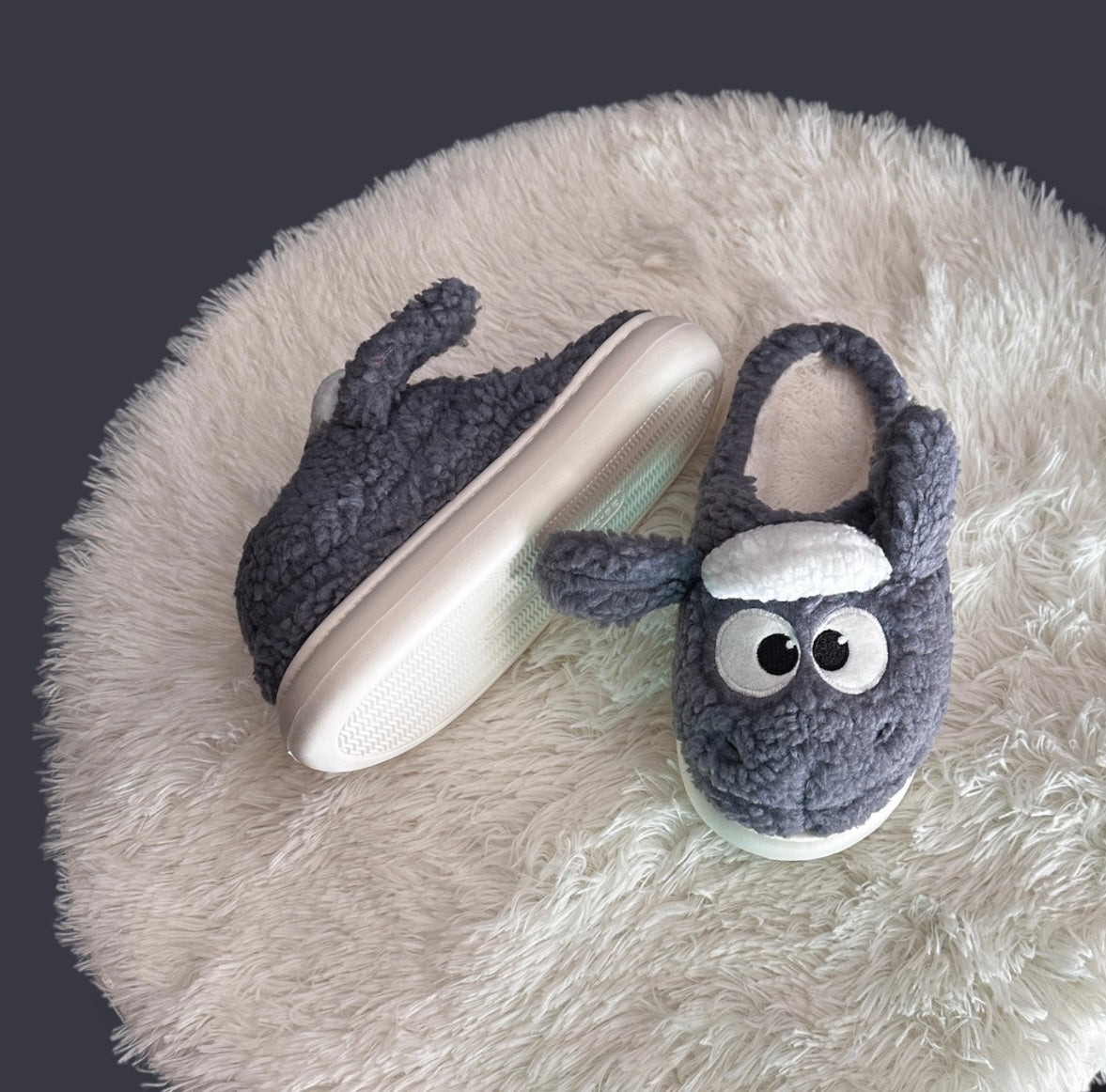 Sheep fur shoes