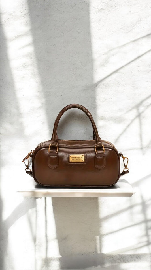 Leather Boston bag