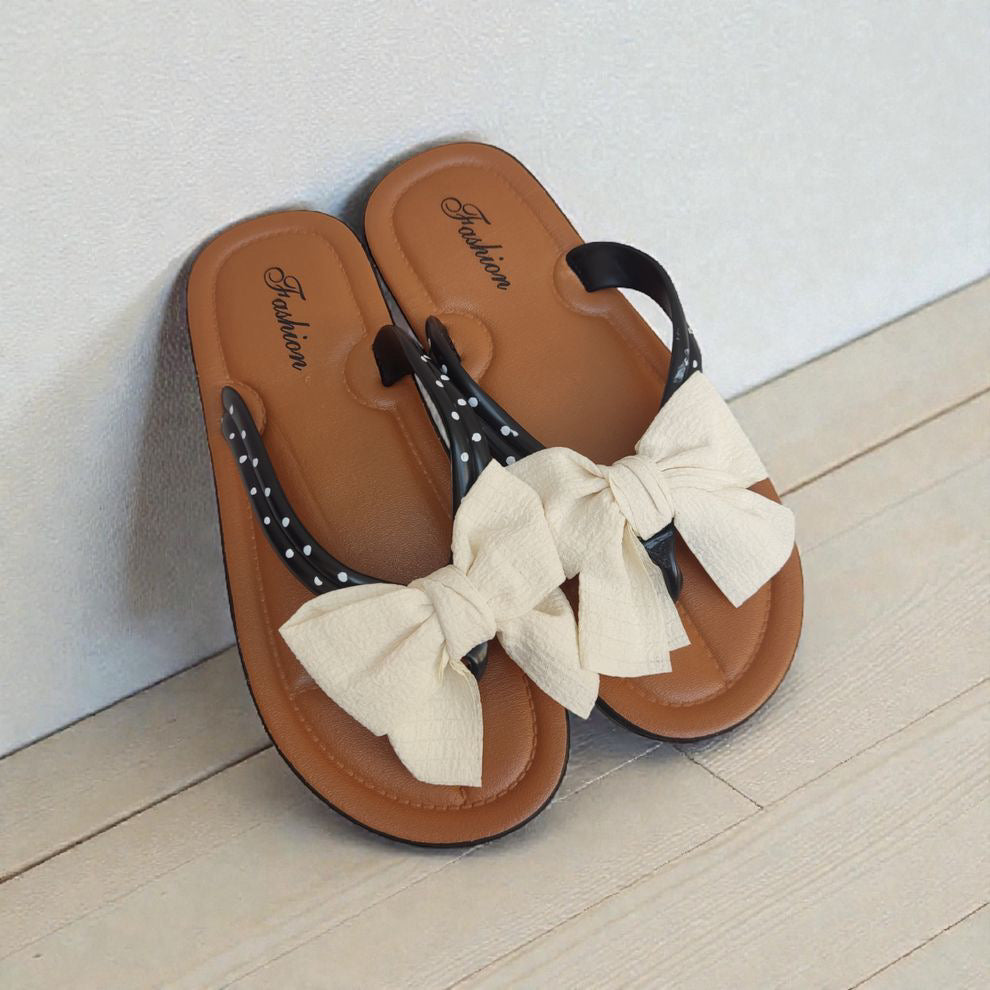 Polkadot flipflop black