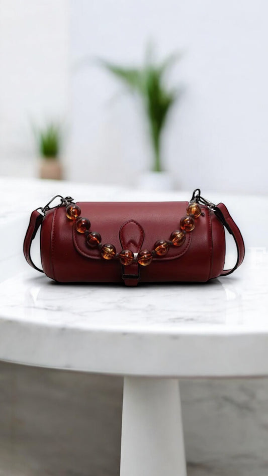 Round crossbody bag