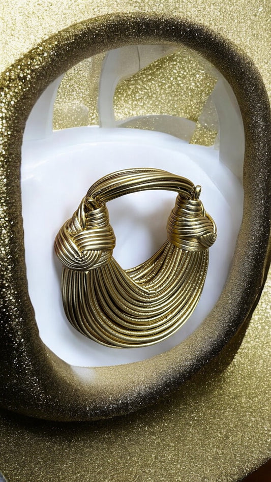 Handwoven noodle bag (gold)
