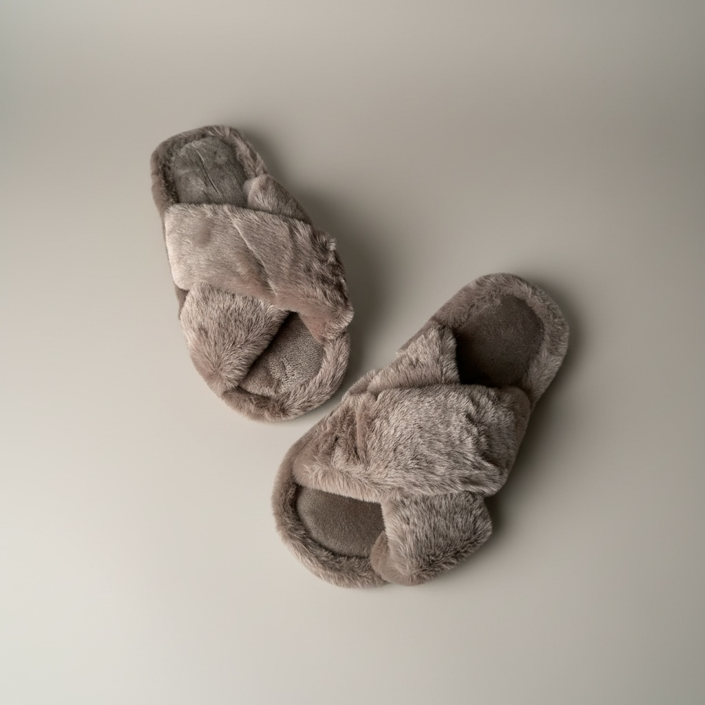 Crossband fur slides