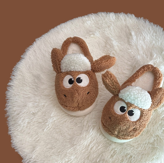 Sheep fur shoes