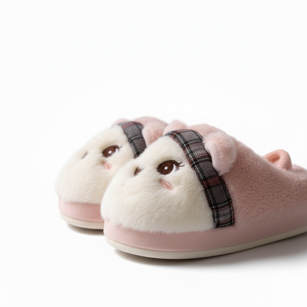 Kids fur shoes (pink)