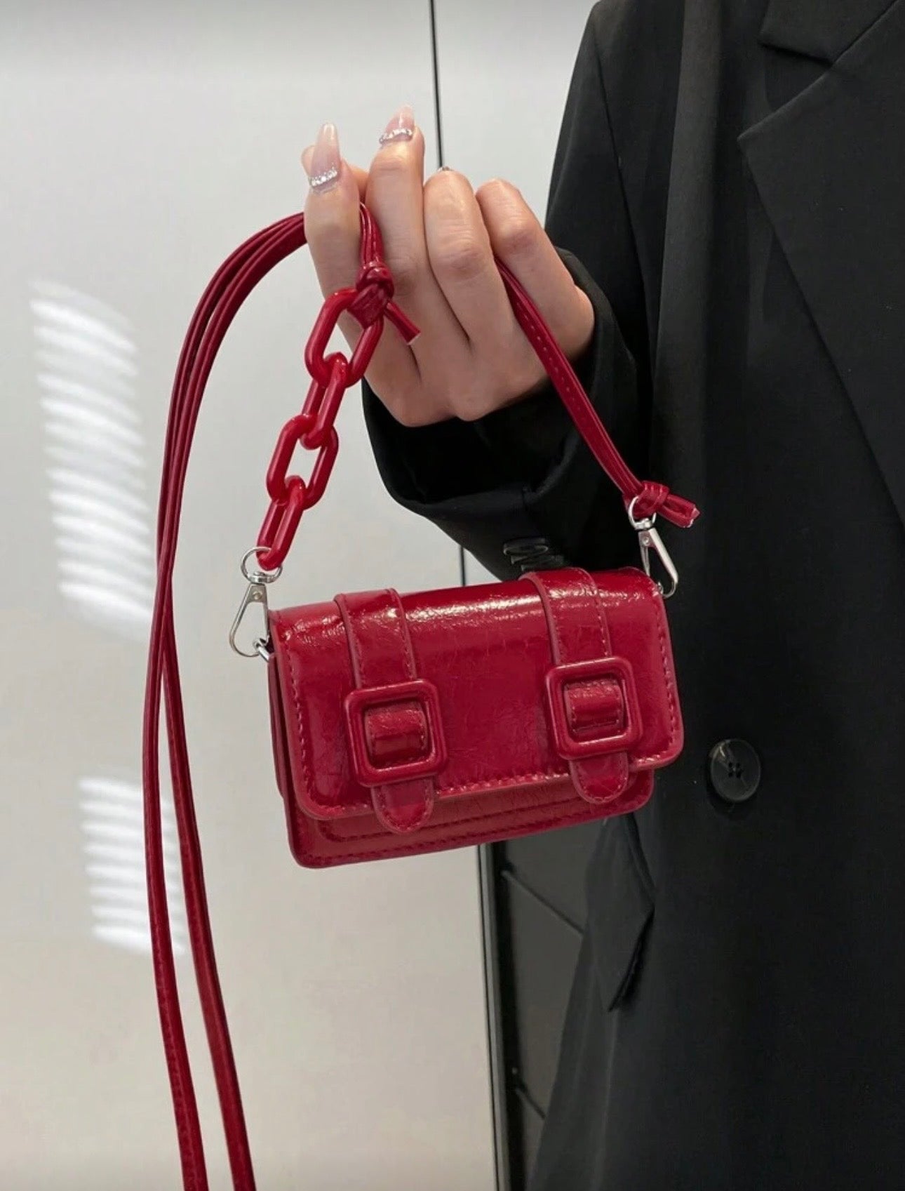 Mini colorblock crossbody bag