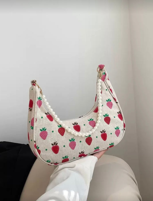 Strawberry vintage pearl bag