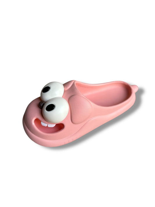 Big eyed dog slides