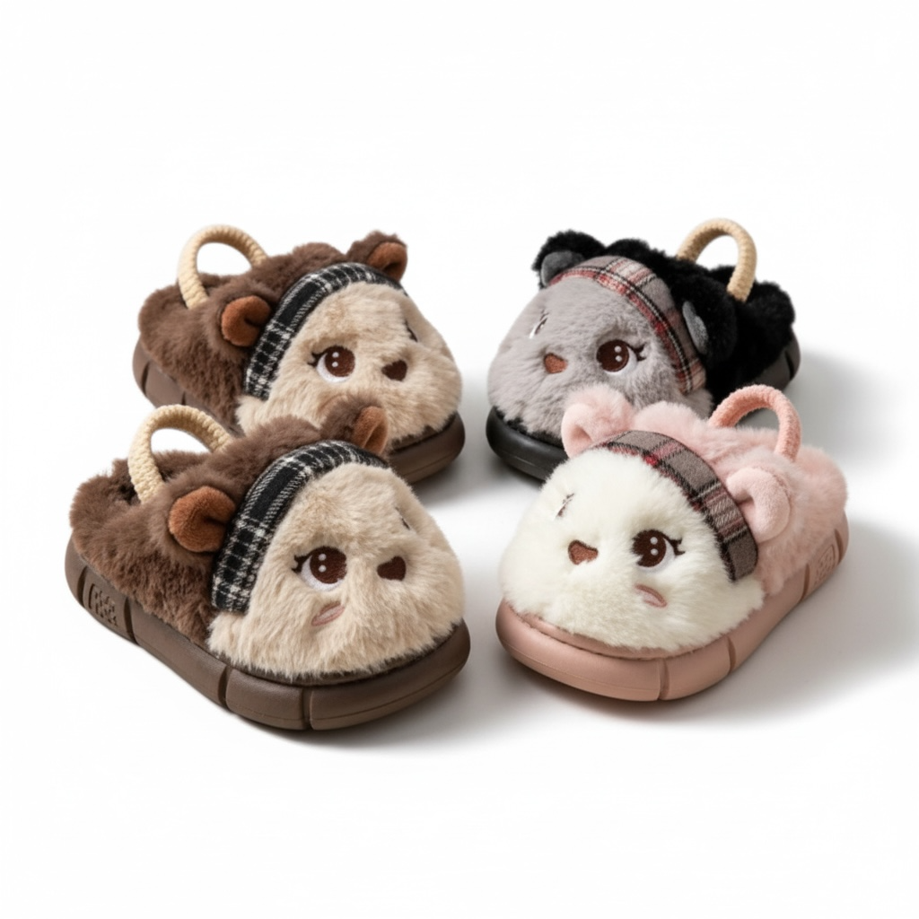 Kids fur shoes (pink)