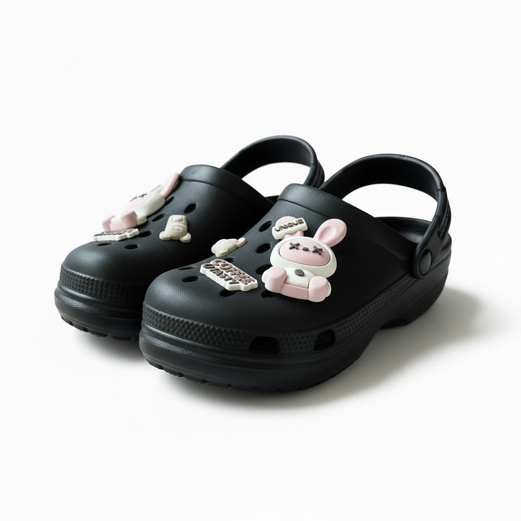 Coffee teddy clogs black