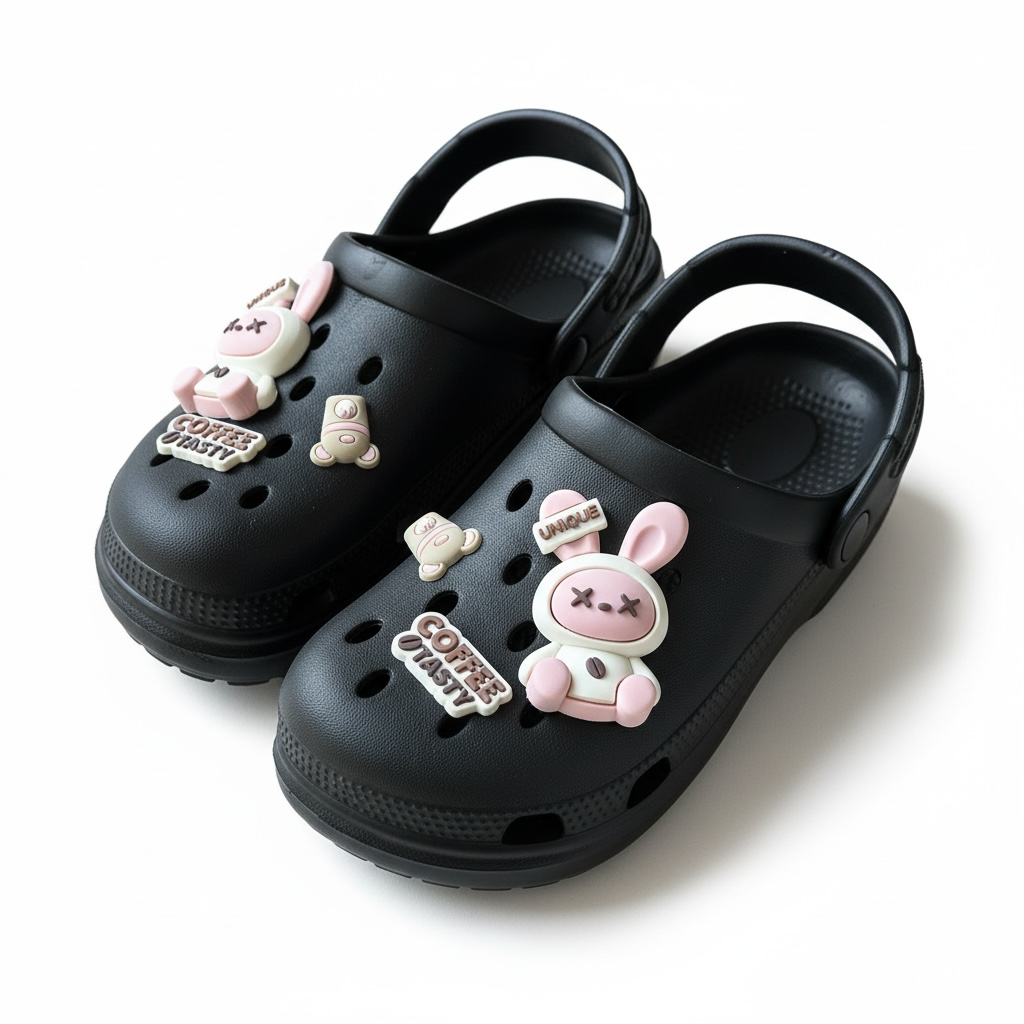 Coffee teddy clogs black