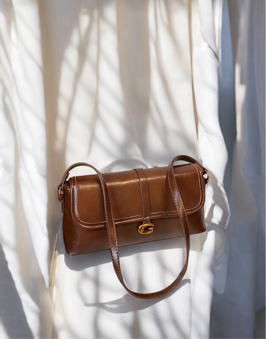 Leather shoulder bag