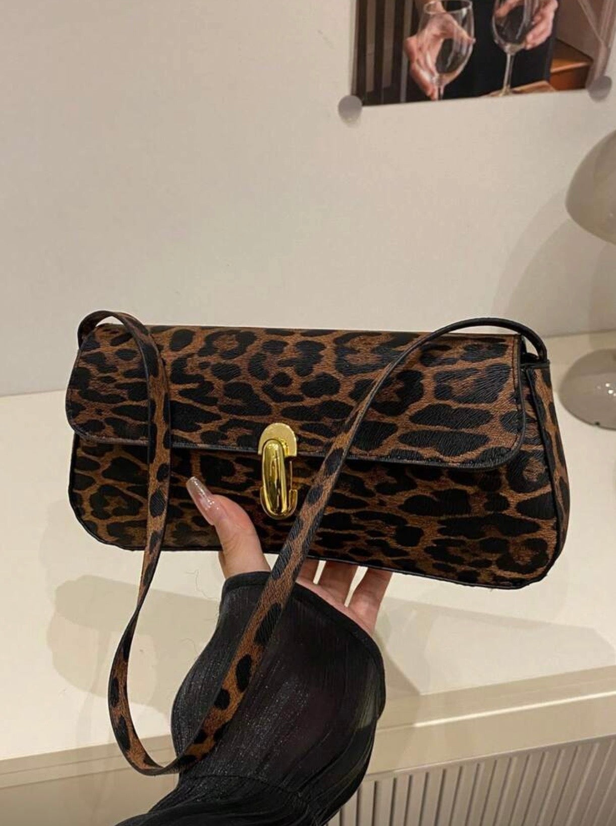 Commuter leapord vintage bag