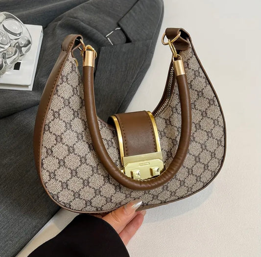 Geometric hexagon pattern crossbody bag