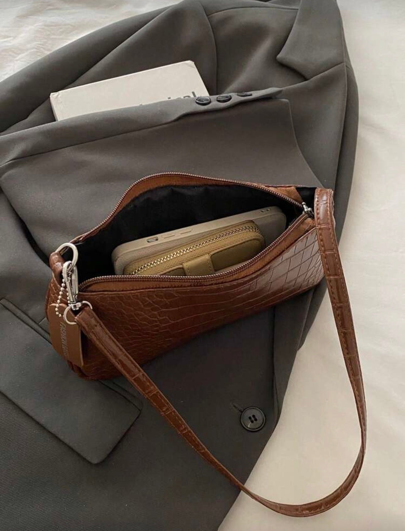 Brown leather bag