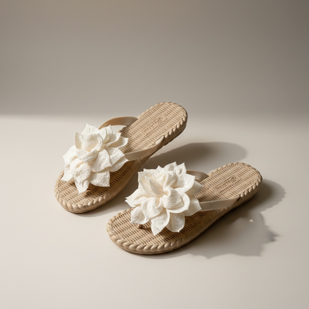 Flower flipflop2.0-white