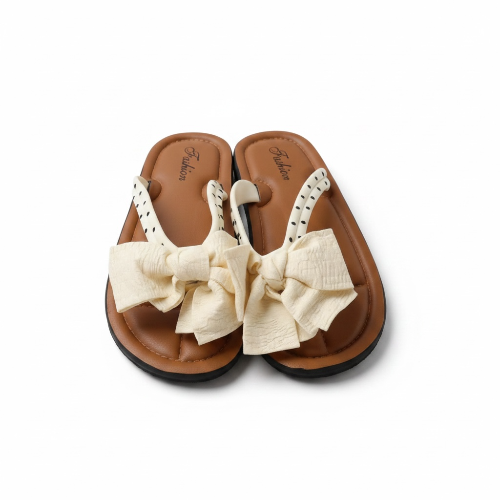 Polkadot flipflop white